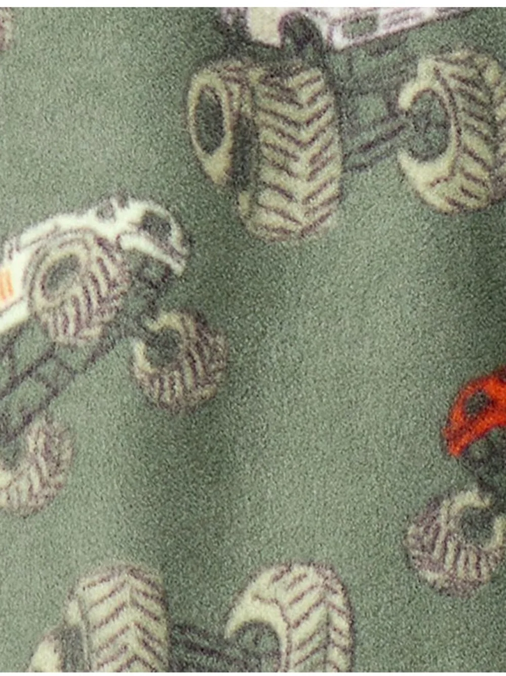 Carter’s Green Monster Truck Footed One-Piece Pajamas size 4